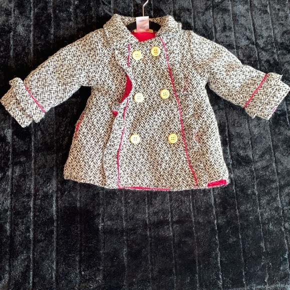 Penelope Mack Girls Double Breasted Wool Blend Coat Size 2T - Picture 4 of 16